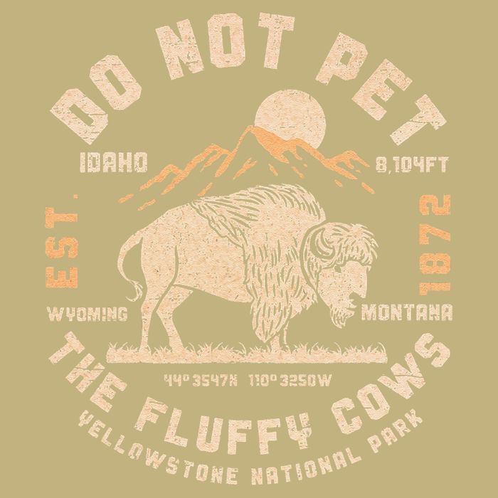 Do Not Pet the Fluffy Cows Yellowstone National Park Cows Sustainable Beanie