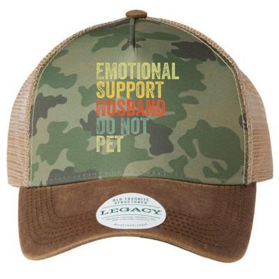Do Not Pet Emotional Support Husband Funny Legacy Tie Dye Trucker Hat