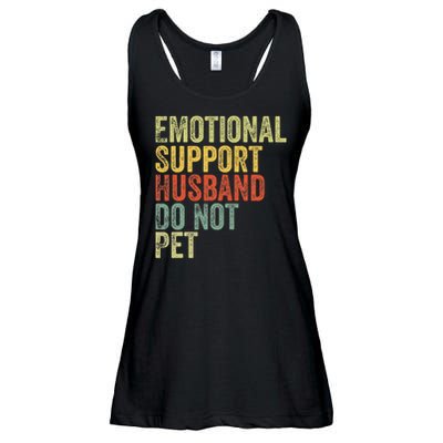 Do Not Pet Emotional Support Husband Funny Ladies Essential Flowy Tank