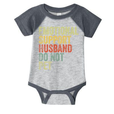 Do Not Pet Emotional Support Husband Funny Infant Baby Jersey Bodysuit