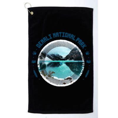 Denali National Park Alaska Souvenir Gift Art Gift Platinum Collection Golf Towel