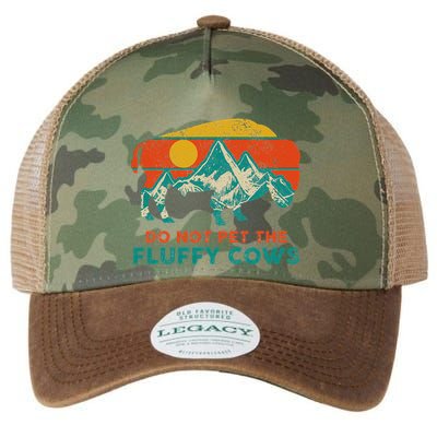 Do Not Pet The Fluffy Cows Funny Bison National Park Legacy Tie Dye Trucker Hat