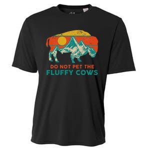 Do Not Pet The Fluffy Cows Funny Bison National Park Cooling Performance Crew T-Shirt