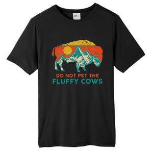 Do Not Pet The Fluffy Cows Funny Bison National Park Tall Fusion ChromaSoft Performance T-Shirt