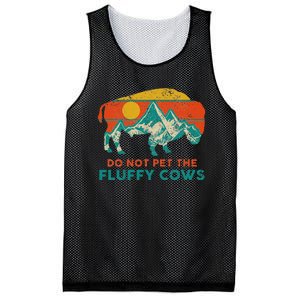 Do Not Pet The Fluffy Cows Funny Bison National Park Mesh Reversible Basketball Jersey Tank