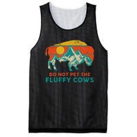 Do Not Pet The Fluffy Cows Funny Bison National Park Mesh Reversible Basketball Jersey Tank