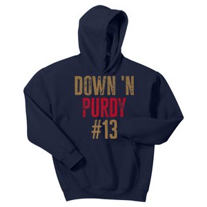 Down 'N Purdy 13 Brock Purdy American Football Quarterback Kids Hoodie