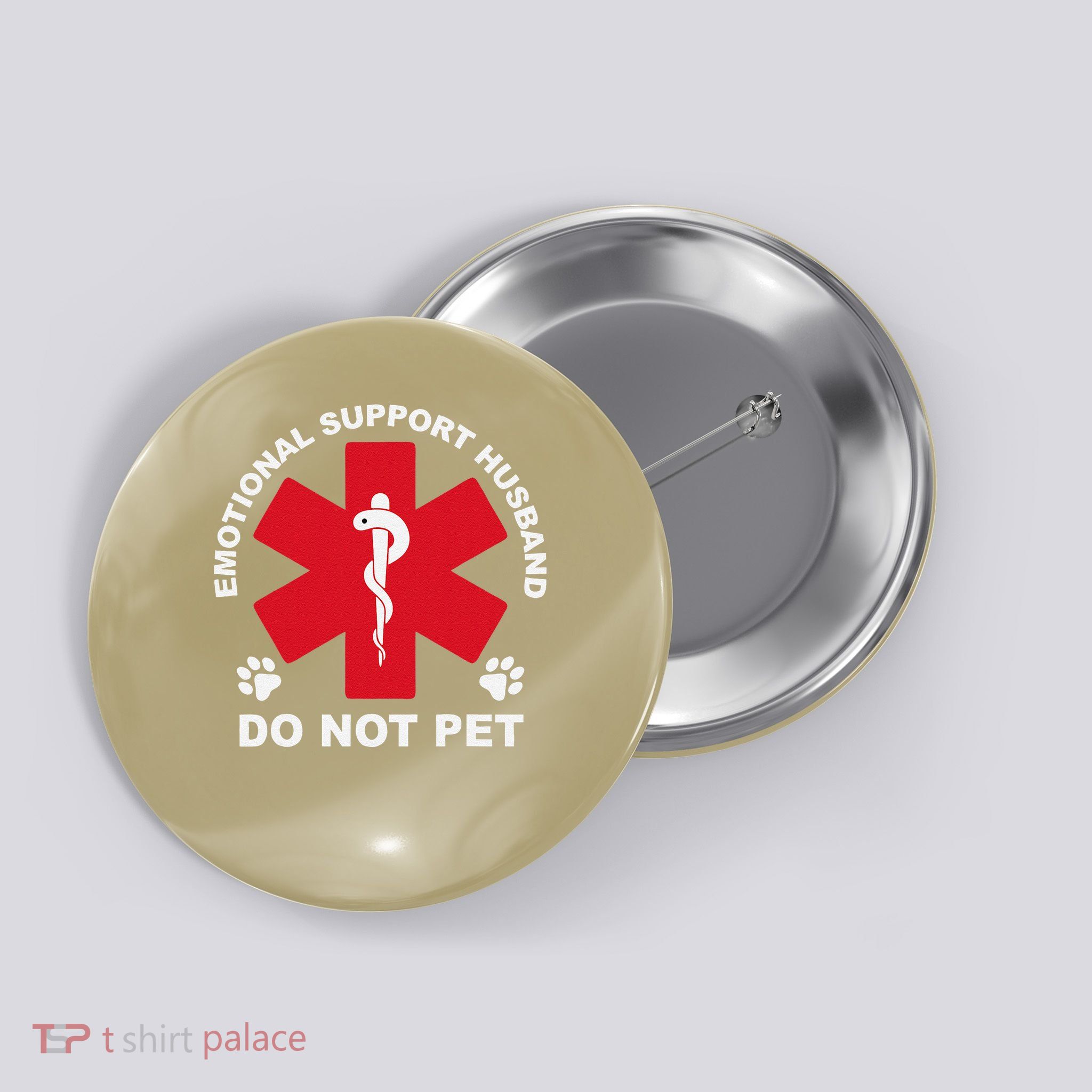 Do Not Pet Emotional Support Husband Button