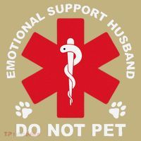 Do Not Pet Emotional Support Husband Button