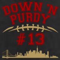 Down 'N Purdy #13 San Francisco Football Fan 7 Panel Mesh Trucker Snapback Hat