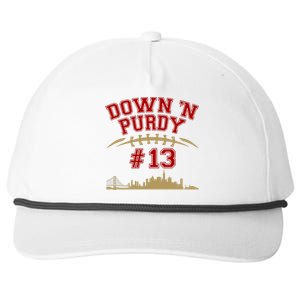 Down 'N Purdy #13 San Francisco Football Fan Snapback Five-Panel Rope Hat