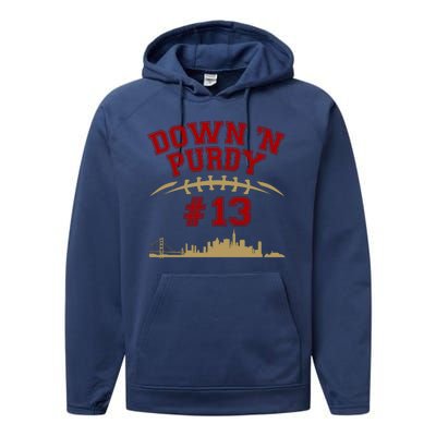 Down 'N Purdy #13 San Francisco Football Fan Performance Fleece Hoodie