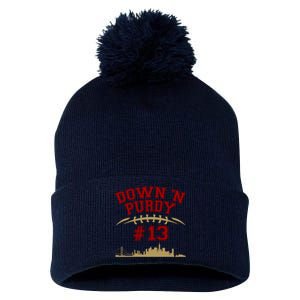 Down 'N Purdy #13 San Francisco Football Fan Pom Pom 12in Knit Beanie