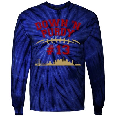 Down 'N Purdy #13 San Francisco Football Fan Tie-Dye Long Sleeve Shirt