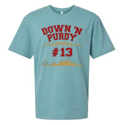 Down 'N Purdy #13 San Francisco Football Fan Sueded Cloud Jersey T-Shirt