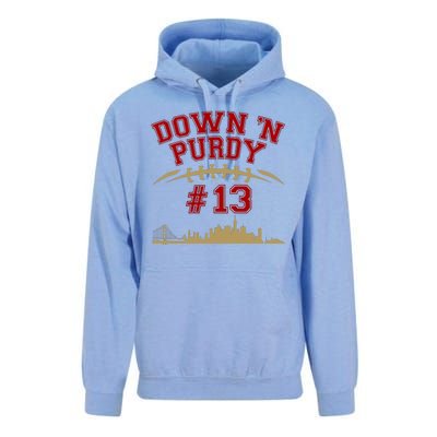 Down 'N Purdy #13 San Francisco Football Fan Unisex Surf Hoodie