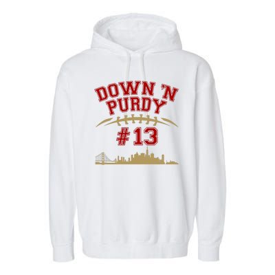 Down 'N Purdy #13 San Francisco Football Fan Garment-Dyed Fleece Hoodie