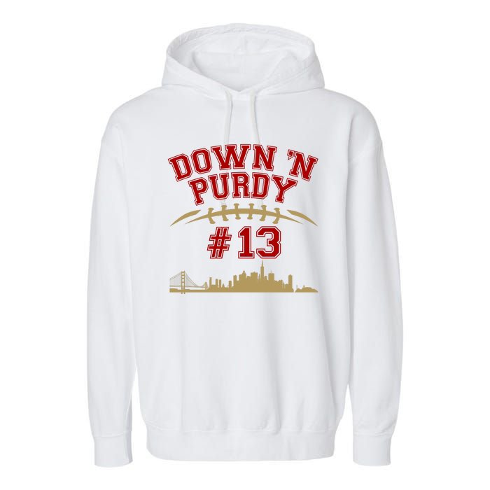 Down 'N Purdy #13 San Francisco Football Fan Garment-Dyed Fleece Hoodie