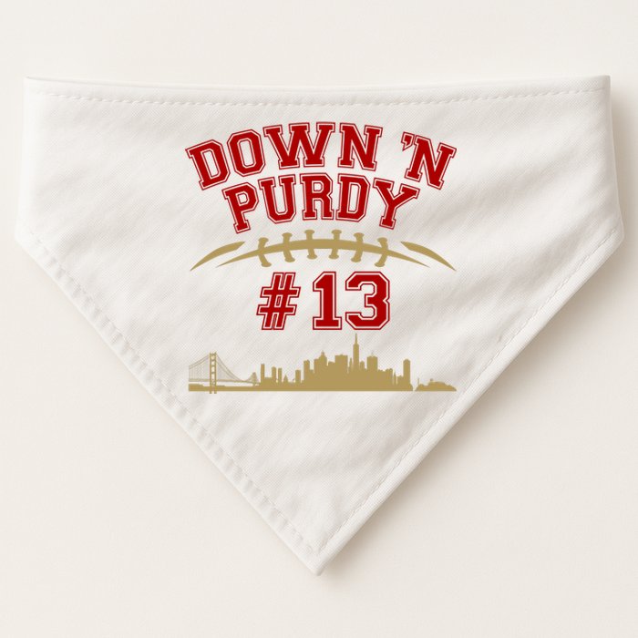 Down 'N Purdy #13 San Francisco Football Fan USA-Made Doggie Bandana