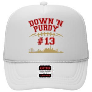 Down 'N Purdy #13 San Francisco Football Fan High Crown Mesh Back Trucker Hat