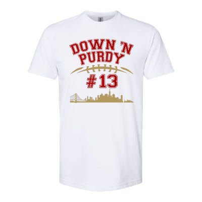 Down 'N Purdy #13 San Francisco Football Fan Softstyle CVC T-Shirt