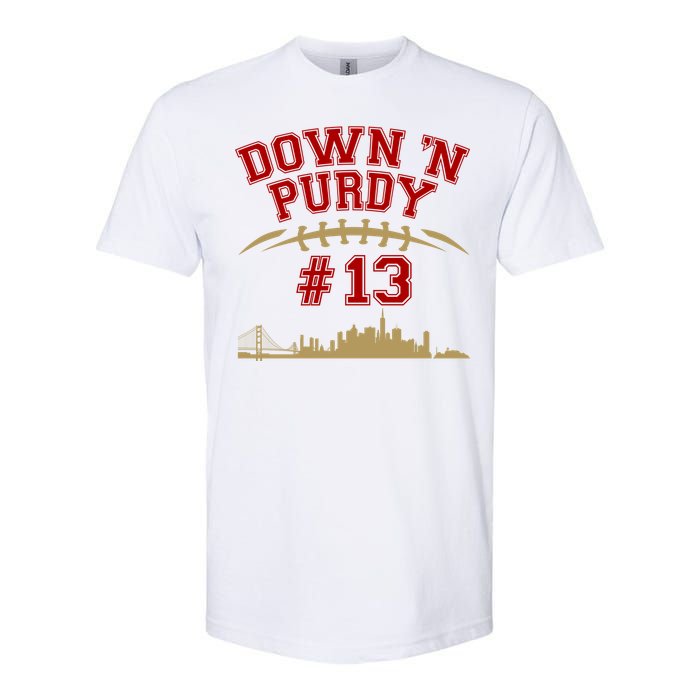 Down 'N Purdy #13 San Francisco Football Fan Softstyle CVC T-Shirt