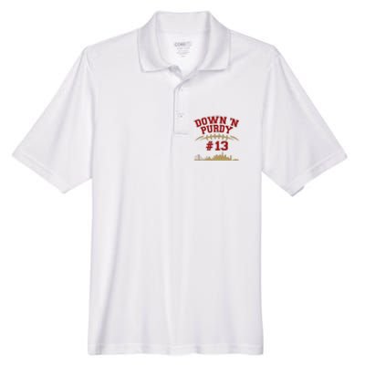 Down 'N Purdy #13 San Francisco Football Fan Men's Origin Performance Pique Polo