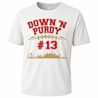 Down 'N Purdy #13 San Francisco Football Fan Cooling Performance Crew T-Shirt