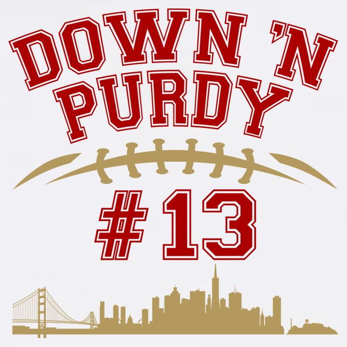 Down 'N Purdy #13 San Francisco Football Fan Performance Shirt