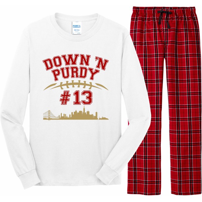 Down 'N Purdy #13 San Francisco Football Fan Long Sleeve Pajama Set