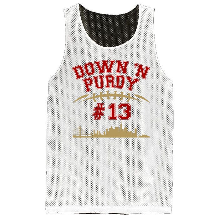 Down 'N Purdy #13 San Francisco Football Fan Mesh Reversible Basketball Jersey Tank