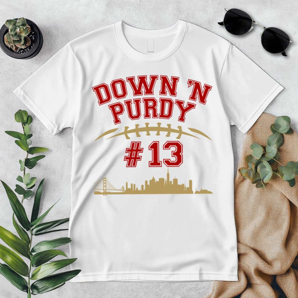 Down 'N Purdy #13 San Francisco Football Fan Premium T-Shirt