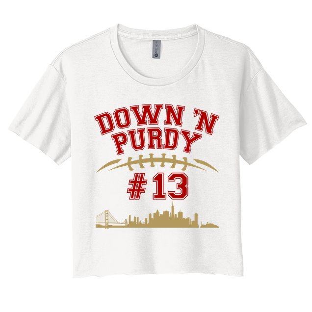 Down 'N Purdy #13 San Francisco Football Fan Crop Top