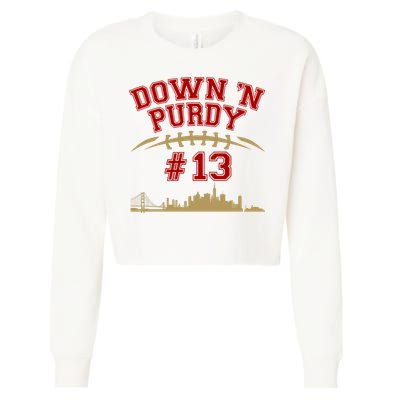 Down 'N Purdy #13 San Francisco Football Fan Cropped Pullover Crew