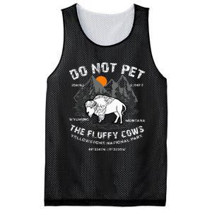 Do Not Pet the Fluffy Cows Bison Yellowstone National Park Mesh Reversible Basketball Jersey Tank