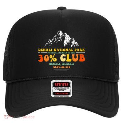 Denali National Park Alaska 30 Club Denali Mountain Tourist High Crown Mesh Back Trucker Hat