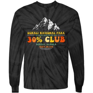 Denali National Park Alaska 30 Club Denali Mountain Tourist Tie-Dye Long Sleeve Shirt