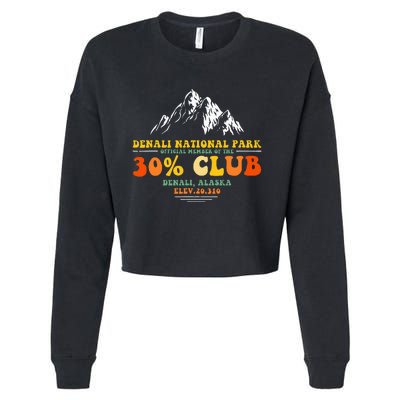 Denali National Park Alaska 30 Club Denali Mountain Tourist Cropped Pullover Crew