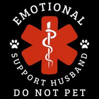 Do Not Pet Emotional Support Husband Funny Stripe Pom Pom Beanie