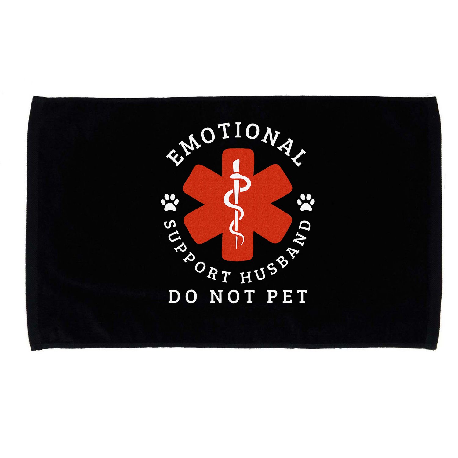 Do Not Pet Emotional Support Husband Funny Microfiber Hand Towel