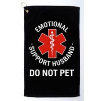 Do Not Pet Emotional Support Husband Funny Golf Towel