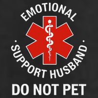 Do Not Pet Emotional Support Husband Funny Golf Towel
