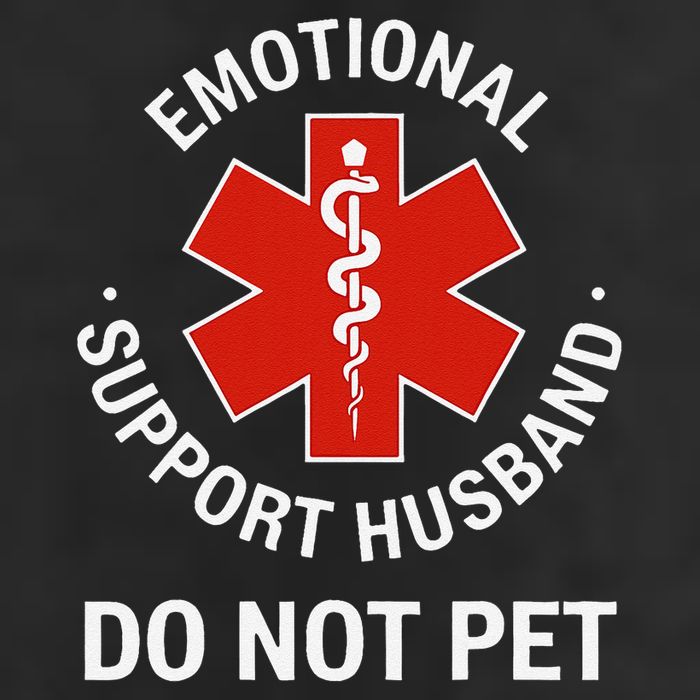 Do Not Pet Emotional Support Husband Funny Golf Towel