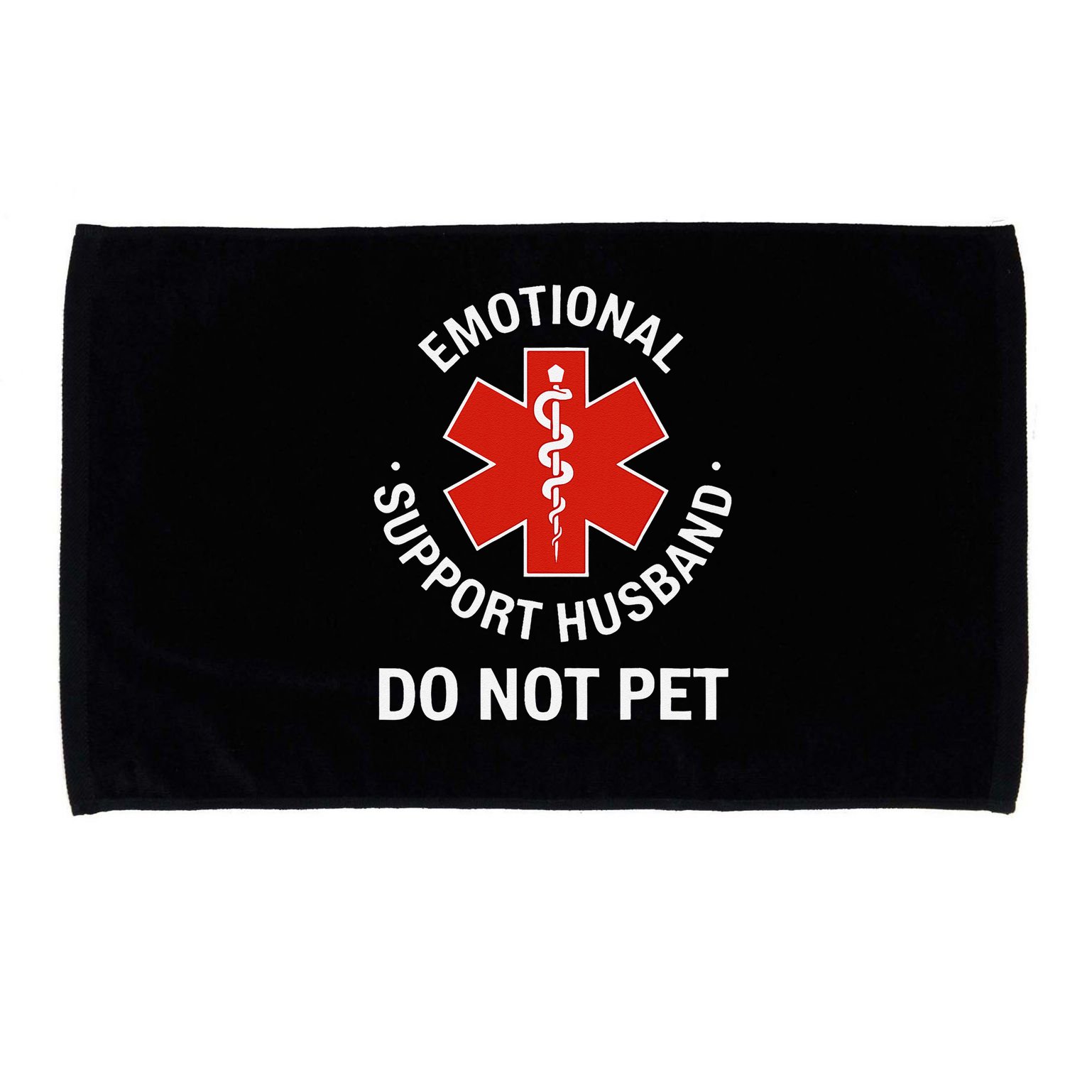 Do Not Pet Emotional Support Husband Funny Microfiber Hand Towel