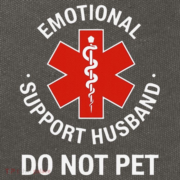 Do Not Pet Emotional Support Husband Funny Cotton Canvas Backpack