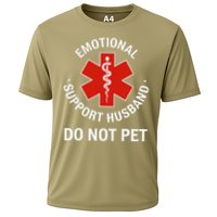 Do Not Pet Emotional Support Husband Funny Cooling Performance Crew T-Shirt