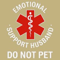 Do Not Pet Emotional Support Husband Funny Cooling Performance Crew T-Shirt