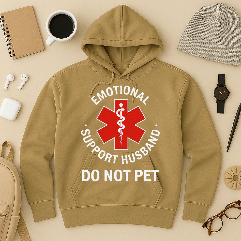 Do Not Pet Emotional Support Husband Funny Hoodie
