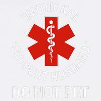 Do Not Pet Emotional Support Husband Funny Garment-Dyed Sweatshirt