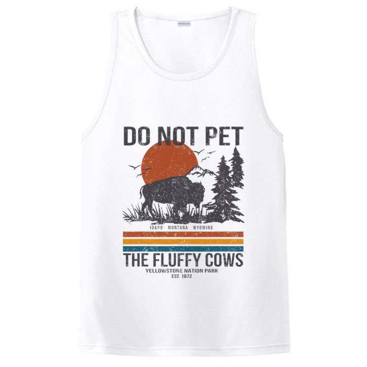 Do Not Pet The Fluffy Cows Yellowstone National Park PosiCharge Competitor Tank